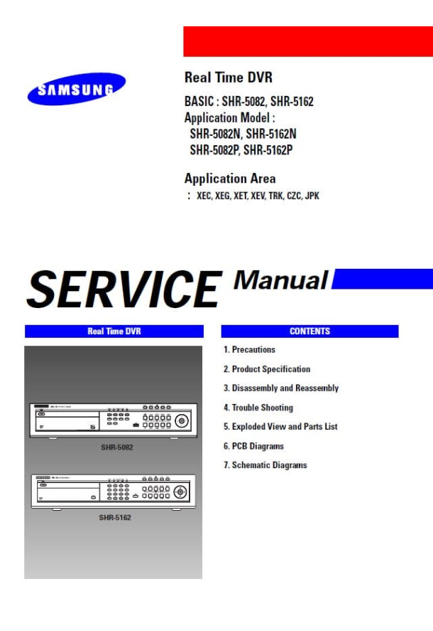 SHR-5082N, SHR-5162N, SHR-5082P, SHR-5162P